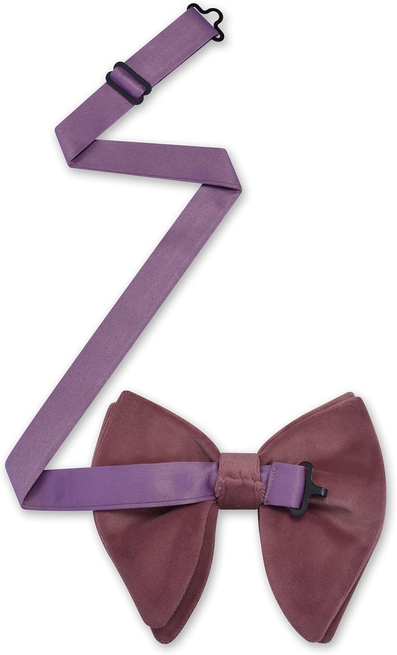 Branduce Velvet Bow Ties for Men Oversize Pre-tie Bowtie Tuxedo Bowties for Wedding - Image 3